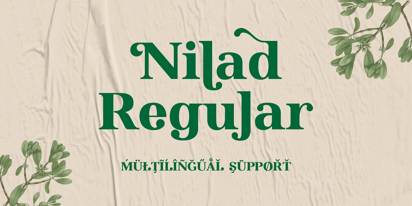 Beispiel einer Nilad Regular-Schriftart